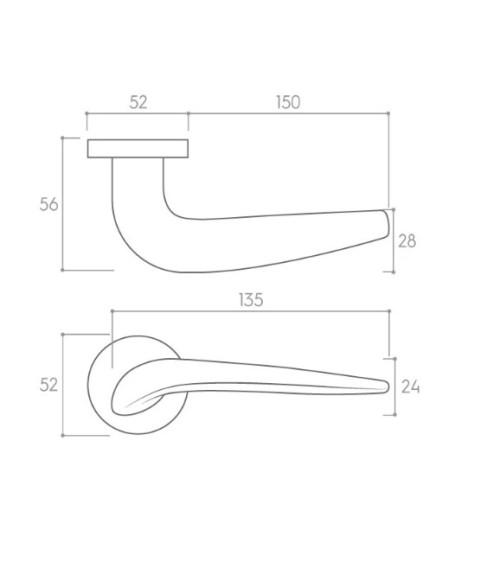 SOFT round white door handles