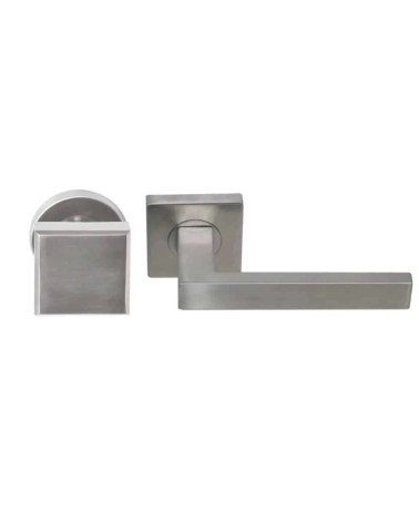 Solid stainless steel lever handle set for heavy-duty use - Majestea|Quatre model