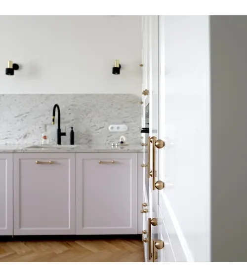 Polished brass furniture handle model 04
