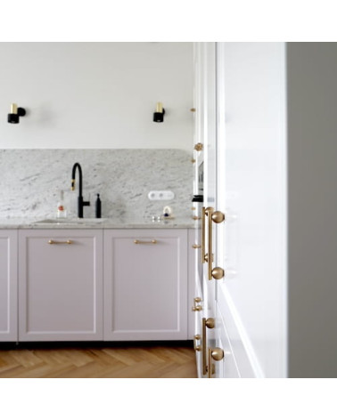 Polished brass furniture handle model 04