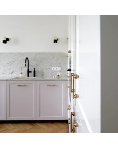 Polished brass furniture handle model 04