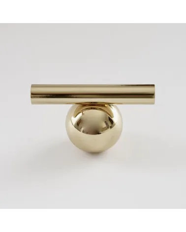 Bright brass cabinet knob model 04