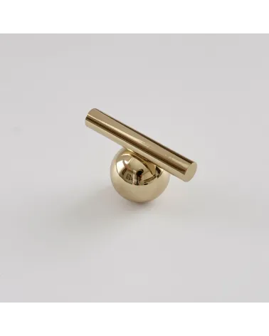 Bright brass cabinet knob model 04