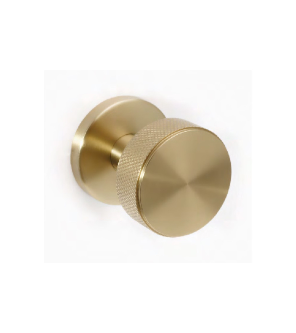Satin gold PVD stainless steel landing knob for heavy-duty use - Cers model