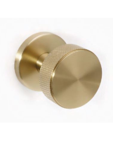 Satin gold PVD stainless steel landing knob for heavy-duty use - Cers model