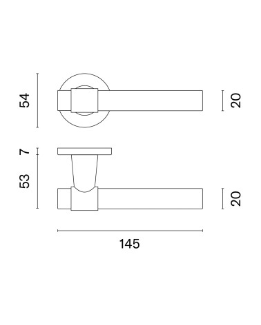 Brass door handles BELLISA