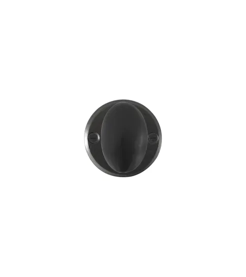 Black iron door knob 1018 - round plate - design handle