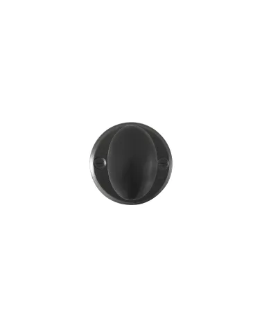 Black iron door knob 1018 - round plate - design handle
