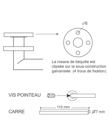 ALTESSE door handle in recycled 304 stainless steel
