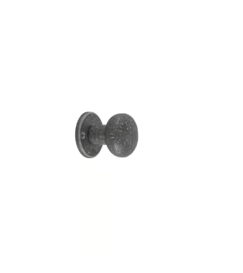 PAIR DOOR KNOB PHR /50 AGED IRON - BLACK (VO) 45mm