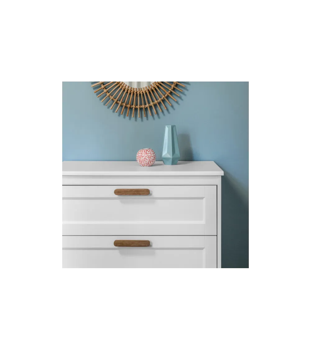 Basic elongated wooden furniture handle
