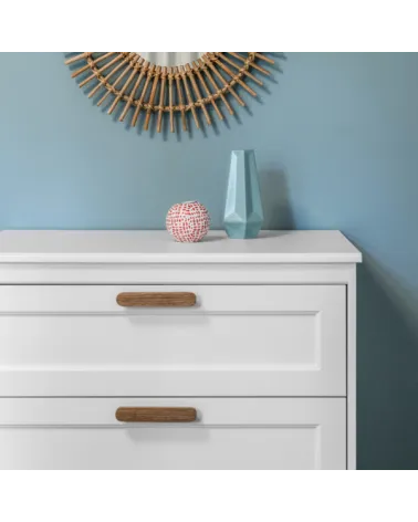 Basic elongated wooden furniture handle