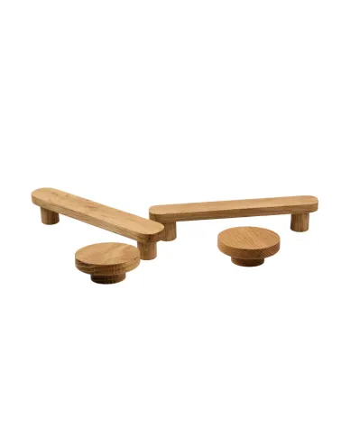 Basic elongated wooden furniture handle