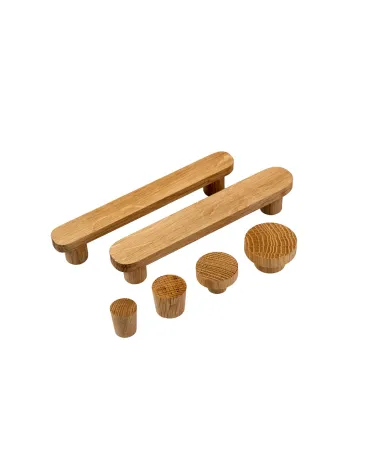 Basic elongated wooden furniture handle