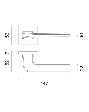 NAKA door handle dimension designer handle