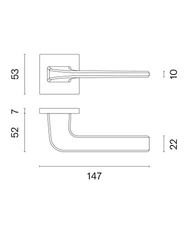 NAKA door handle dimension designer handle