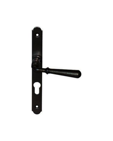Narrow handle on long black plate