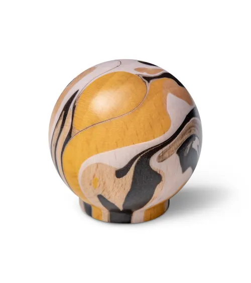 Yellow beech wood furniture knob