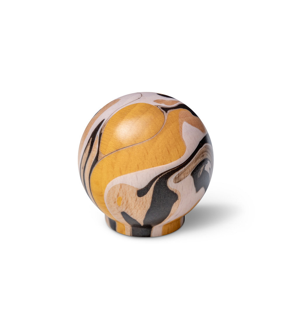 Yellow beech wood furniture knob