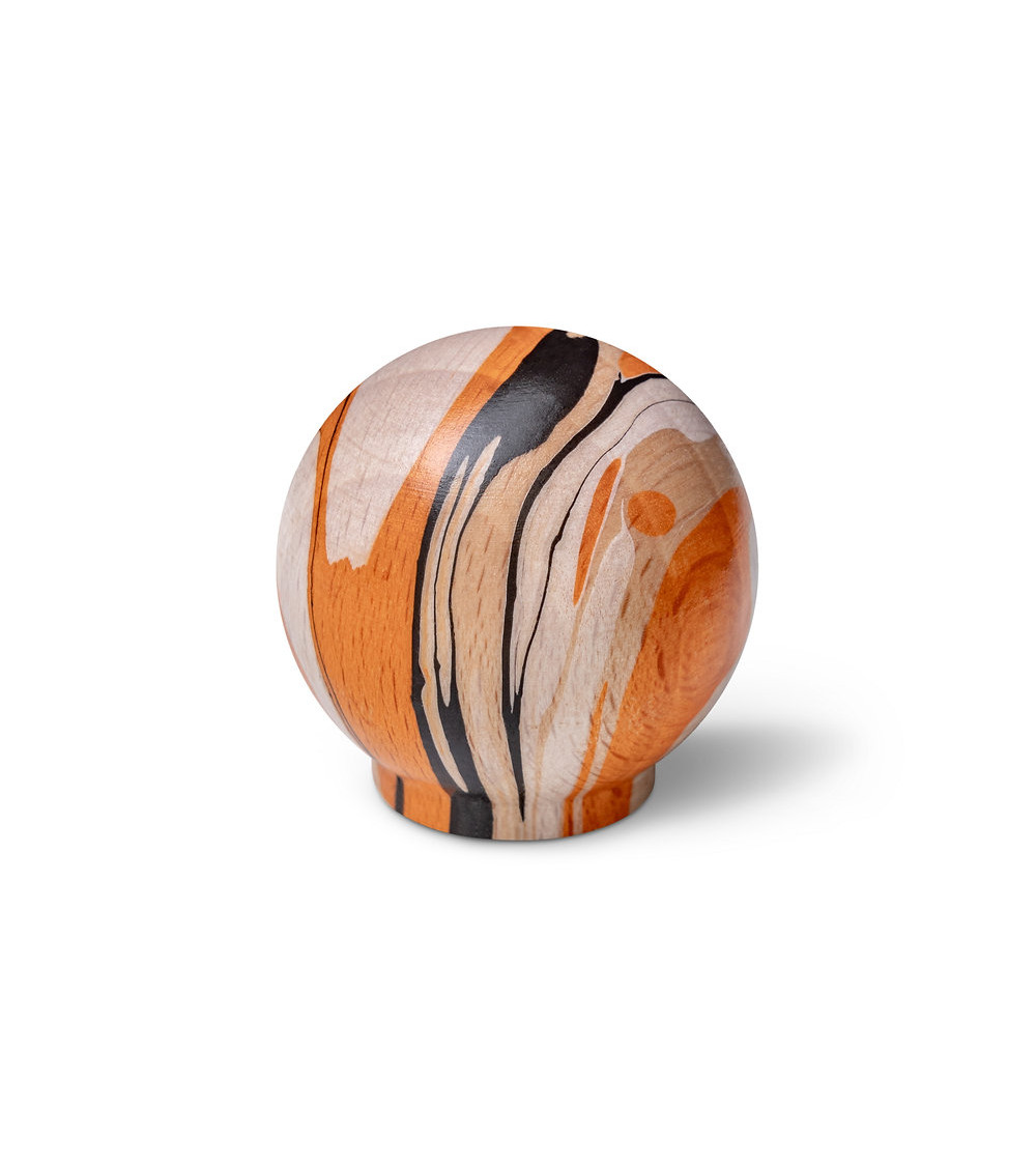 Orange beech wood furniture knob