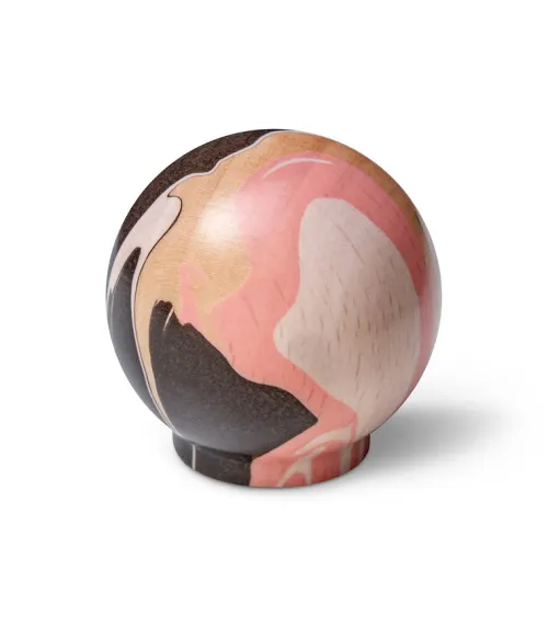 Pink beech wood furniture knob
