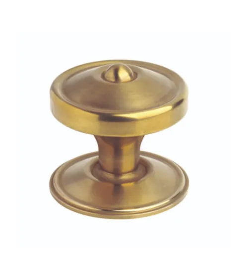 Lyon-style door knob aged brass