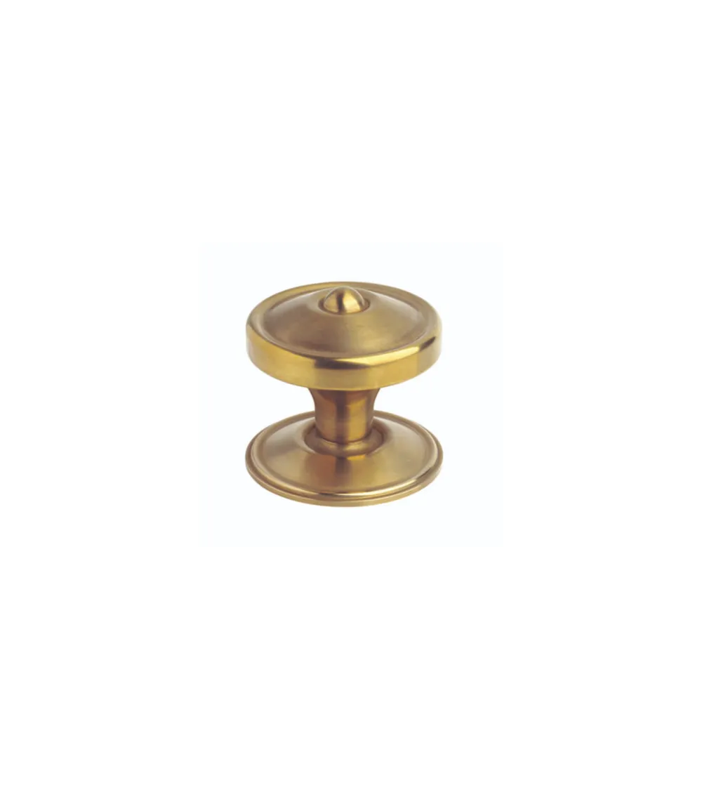 Lyon-style door knob aged brass
