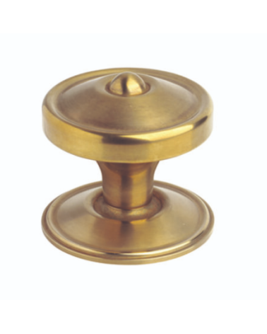 Lyon-style door knob aged brass