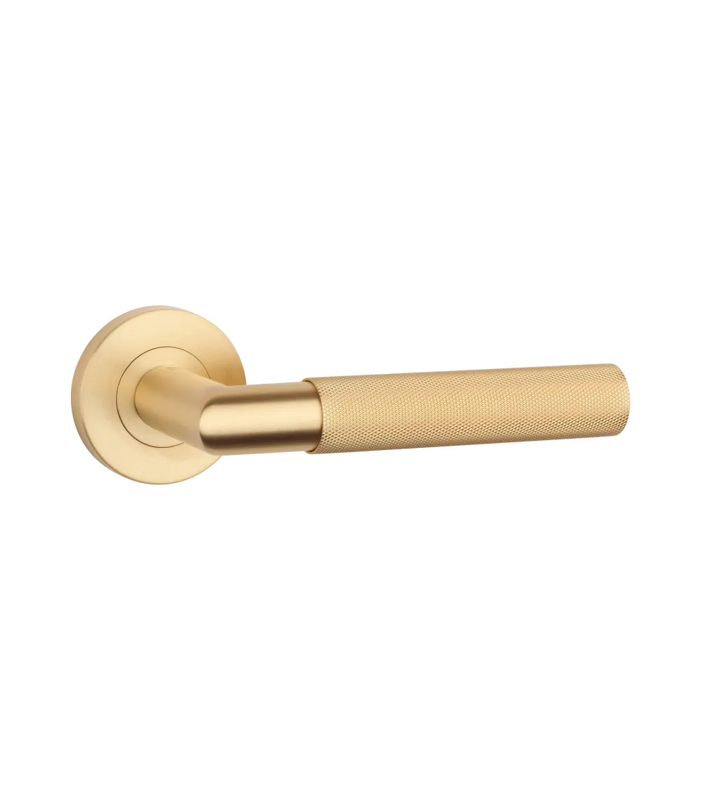 OVAL 1742 matt gold door handle designer handle