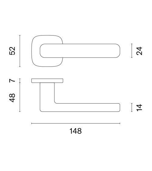 IXIA satin nickel door handle designer handle