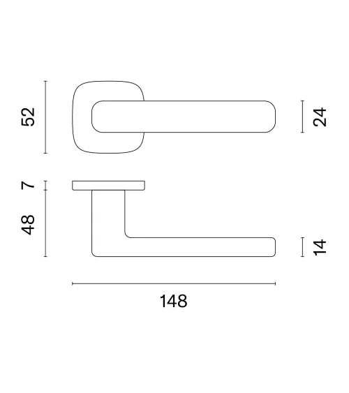 IXIA matt gold door handle design handle