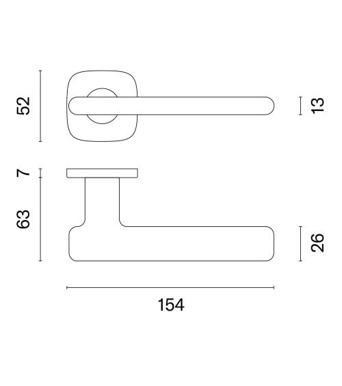 MARANTA polished brass door handle design handle