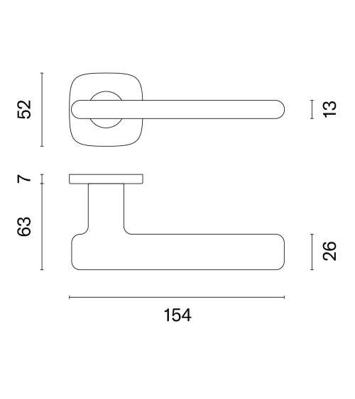 MARANTA zamak door handle design handle