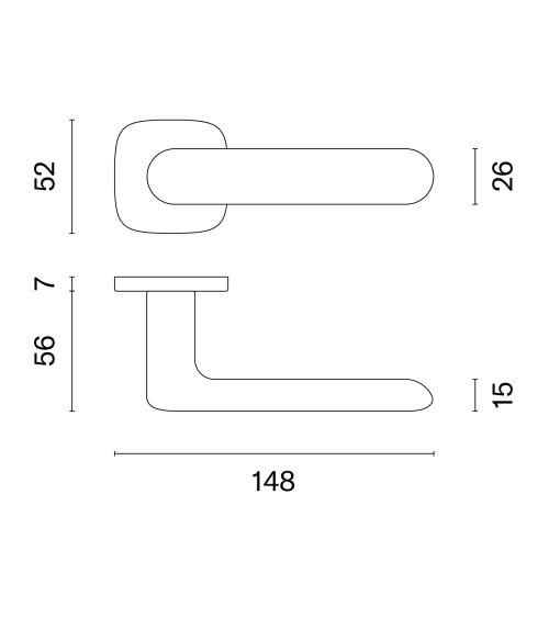 Minimalist OLEA door handle designer handle