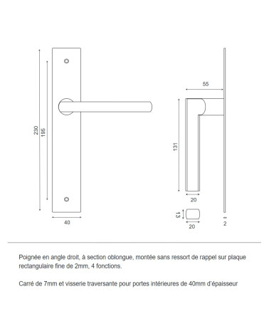 Pyla 2mm slim backplate handle