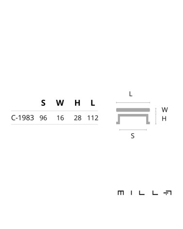 NYJA furniture handle with dimensions