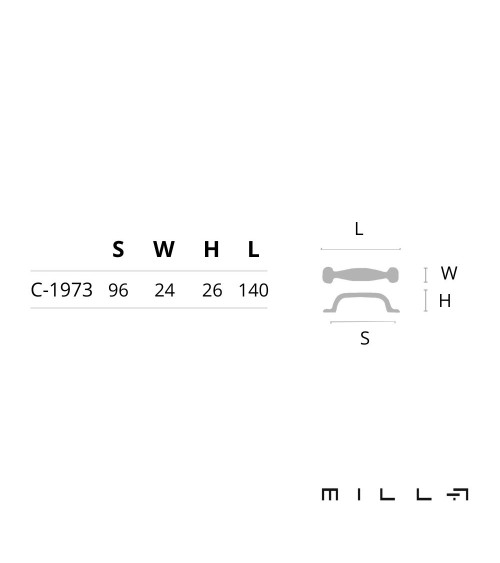 CLIO matte black furniture handle design handle