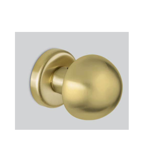 Fiss 50 door knob in satin brass finish