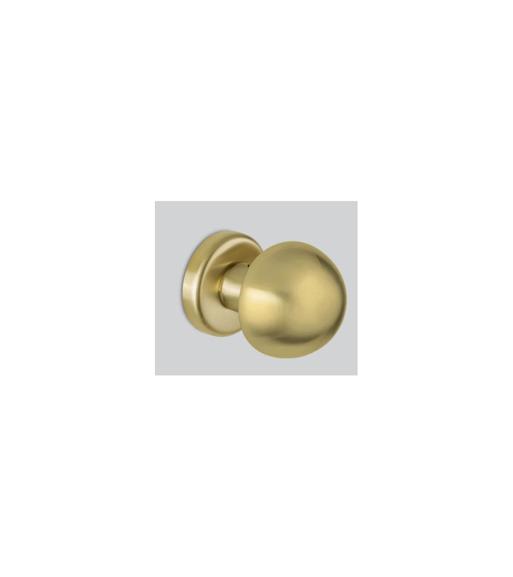 Fiss 50 door knob in satin brass finish