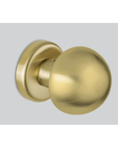 Fiss 50 door knob in satin brass finish