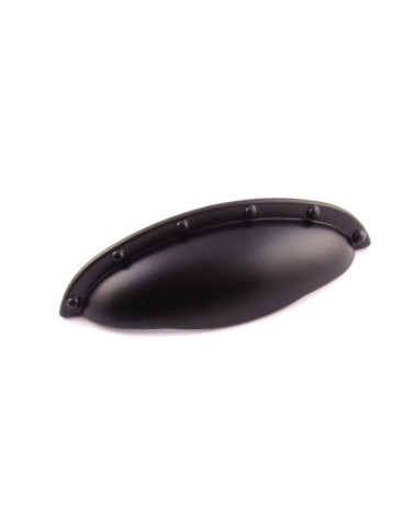 Matt black ASHEMA furniture handle design handle close-up view