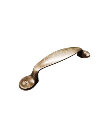 Old silver CLIO furniture handle design handle close-up view on white background