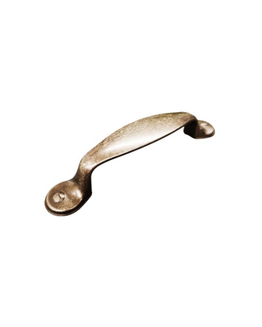 Old silver CLIO furniture handle design handle close-up view on white background