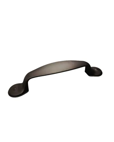 Matt black CLIO furniture handle design handle presented tilted on white background