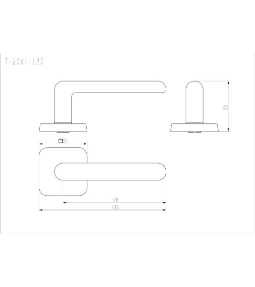 NOX polished gold door handle design handle