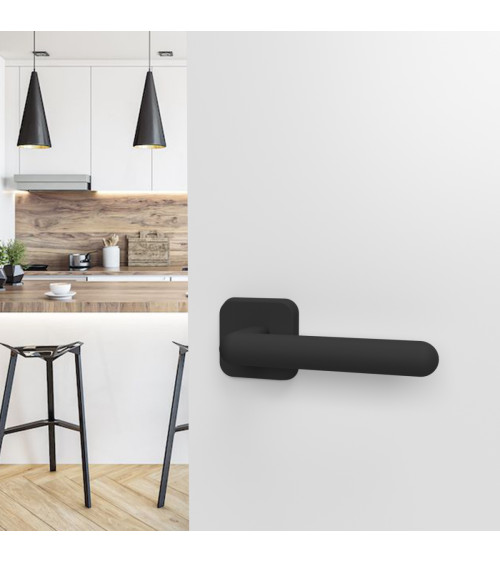 NOX matt black square door handle design handle