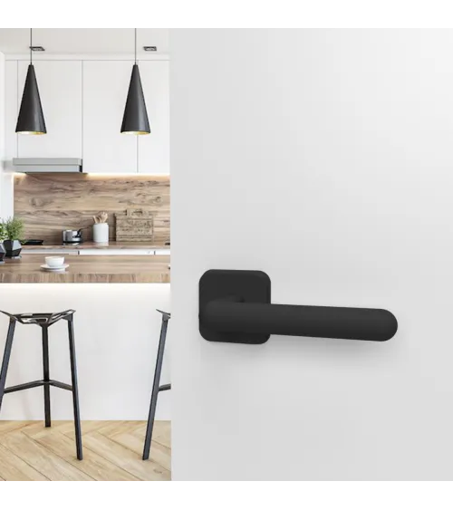 NOX matt black square door handle design handle