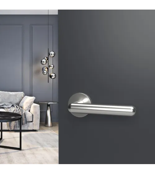 NOX polished chrome door handle design ironmongery