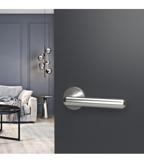 NOX polished chrome door handle design ironmongery