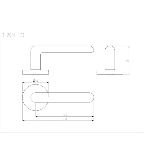 Polished gold NOX door handle design hardware